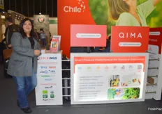 Liz Salinas, de Texas, representó a la empresa Qima en Chile, que brinda control de calidad y certificación de seguridad alimentaria.